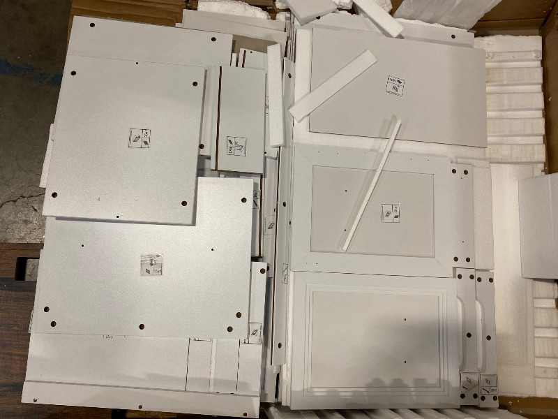 Photo 1 of 9 Drawer Cabinet Set with Power Outlet White