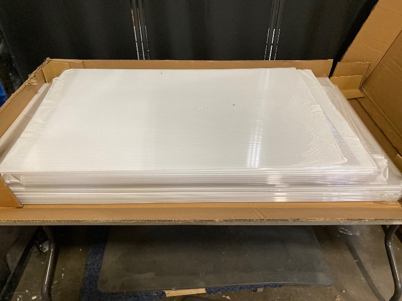 Photo 1 of Box 1/2 6 ft. W x 10 ft. D Polycarbonate Greenhouse For Outdoors, Green House Kit with Adjustable Roof Vent, Gray | Missing Hardware Box | ONLY INCLUDES PANELS