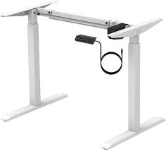 Photo 1 of Sit-Stand Single Motor Height Adjustable Table Desk Frame, Electric, White