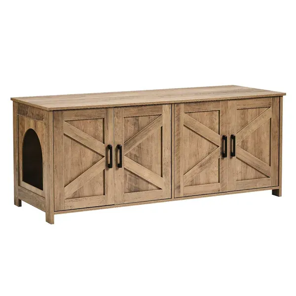 Photo 1 of Sealed | Multi-Functional Cat Litter Box Enclosure Furniture with 2 Windows and 4 Doors Suitable for Any Room