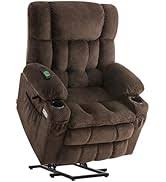 Photo 1 of Box 3/3 | Dual Motor Power Lift Recliner Chair for Elderly, Massage and Heat, Lay Flat for Sleeping, Fabric | Missing Box 2/3, 1/3