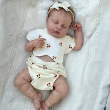 Photo 1 of 3D-Paint with Visible Veins Full Vinyl Body Asleeping Girl Reborn Baby Doll Toy Lifelike Play House Bathe Toy Soft Silicone Reborn Doll with Washable Feel