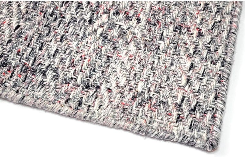 Photo 1 of Stain-Resistant Indoor Outdoor Rug Outdoor Rugs for Patio, Deck, Sun Room, Porch, RV, Fade-Proof, Easy to Clean, Neutral Design - Seashell Gray, 5x8 | Clerk Opened Sealed Product