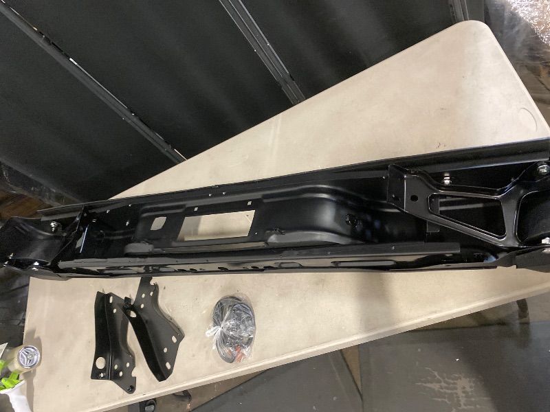 Photo 1 of Rear Step Bumper Compatible with 1999-2007 Chevy Chevrolet Silverado GMC Sierra 1500 2500 Classic Face Bar W/License Plate Lights Replace for GM1103122 12496085 GM1103124 Powder Coated Black