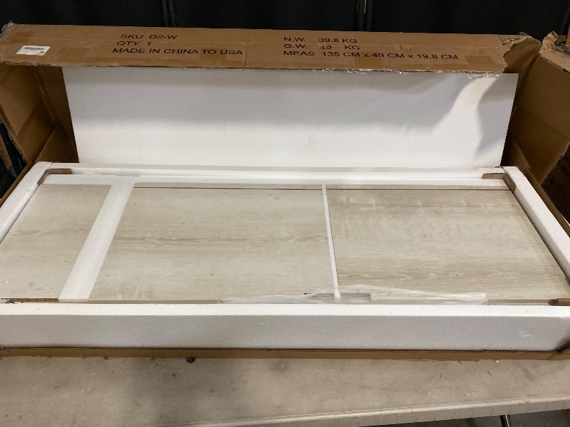 Photo 1 of Farmhouse Collection White Wood Horizontal Sideboard, Buffet with Drawer and Adjustable Shelves