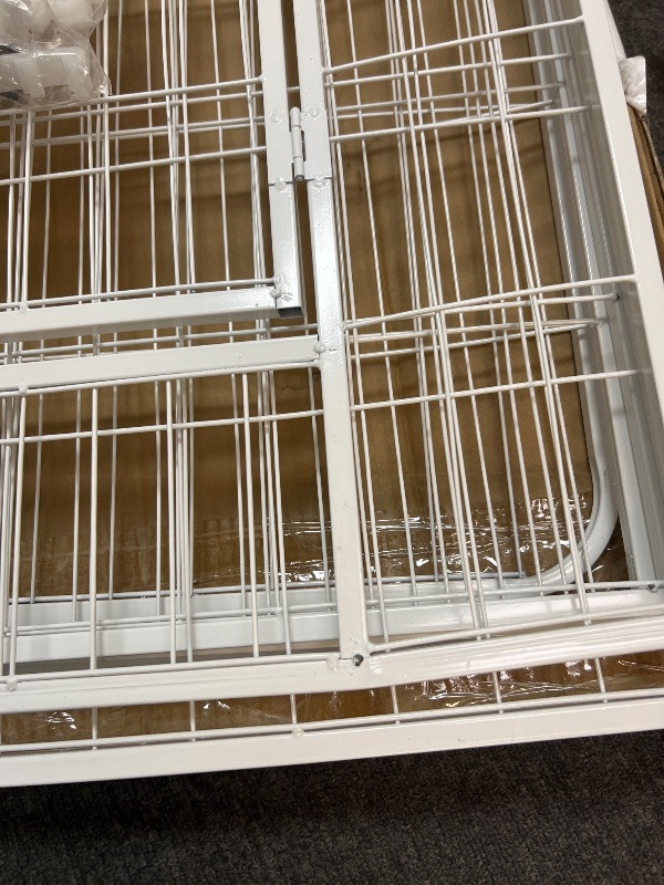 Photo 1 of Dog Playpen for Indoor, Yard, RV Camping, 24 inch 6 Panels for Small and Puppy Dogs, White