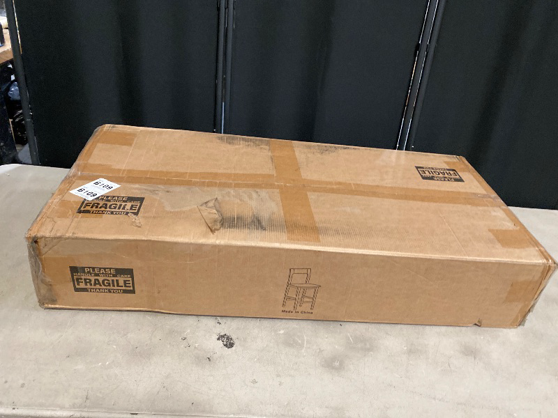 Photo 1 of Sealed | Counter Height Stools Set of 2, Farmhouse 25" Bar Stools with Solid Wood Legs& Back, Mid Century Modern Barstools Chairs for Kitchen Island, Dining Room, Cafe, Pub, Brown, Black