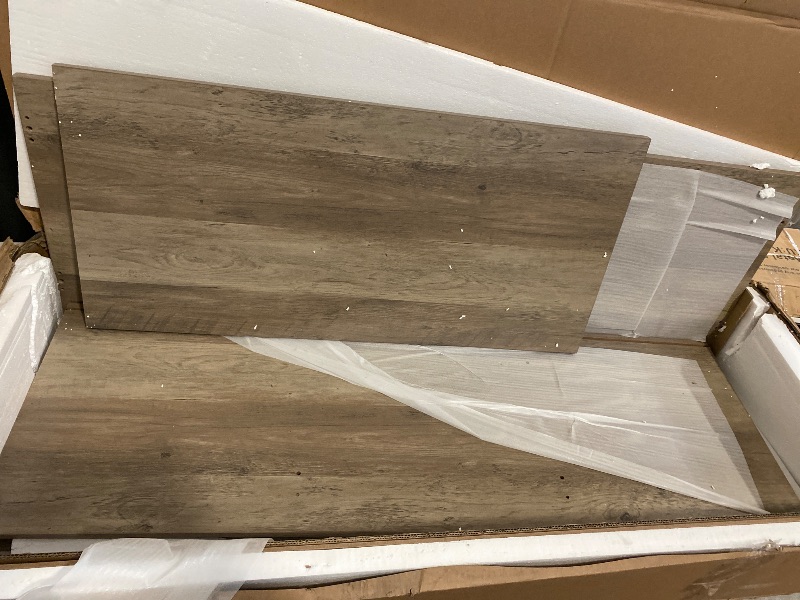 Photo 1 of Box 2/2 | 72" Kitchen Pantry Cabinet, Kitchen Hutch with Microwave Stand, Buffet Cabinet with Hutch for Dining Room, Ash Gray | Missing Box 1/2