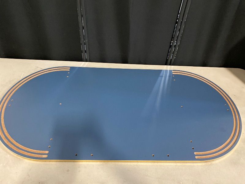 Photo 1 of 47" x 10" Blue/Gold Wood Bar Table Top