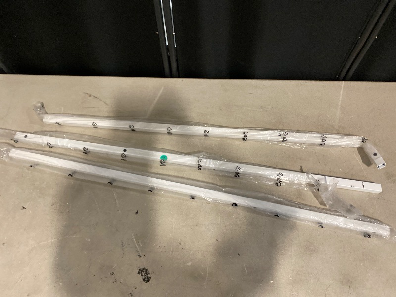 Photo 1 of 3 Pack 40" x 1" White Metal Poles for Furniture