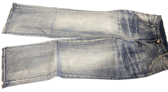 Photo 1 of L Relaxed Fit Wide Legs Denim Jeans Light Wash Blue