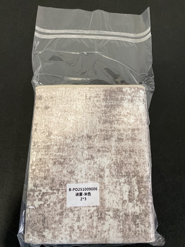 Photo 1 of Beige Area Rug 2x3 Washable Vintage Small Carpet for Entryway Kitchen Soft Retro Low Pile Thin Door Mat Non Slip Oriental Medallion Throw Rug for Bathroom Office Bedroom Dining Room