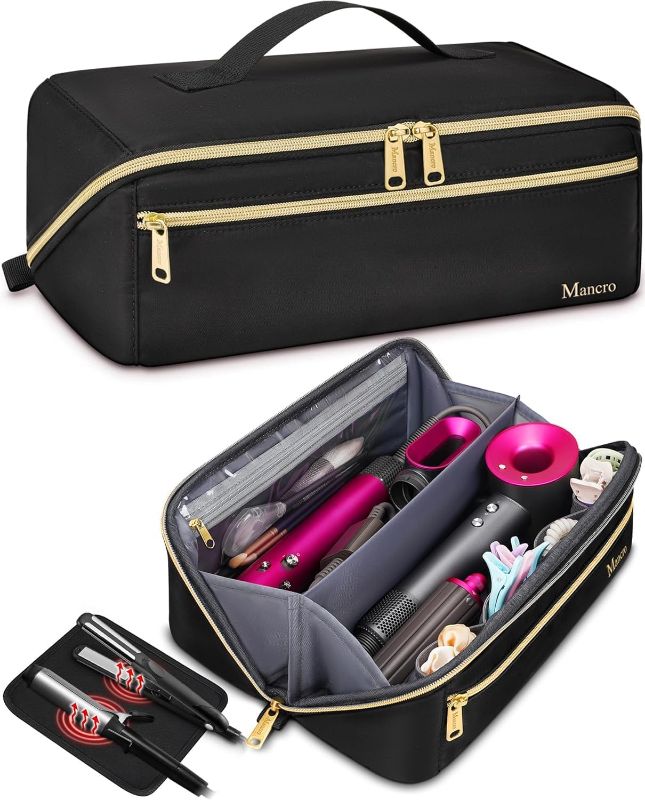 Photo 1 of Hair Tools Travel Bag Compatible with Shark Flexstyle, Wide-open Hot Hair Tool Organizer with Separate Heat Resistant Mat, Hair Accessories Organizer for Straighteners, Curling Iron