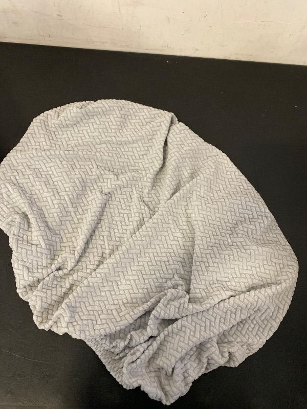 Photo 1 of Dining Chair Seat Cover, Stretch Dining Room Cushion Slipcovers Non-Slip Soft Seat Cover for Dining Chairs Washable Parson Kitchen Chair Protectors, L, Light Grey