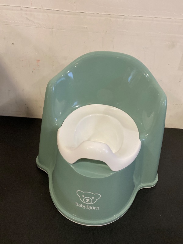 Photo 1 of BabyBjörn Potty Chair, Deep Green/White | Potty Training Toilet, Easy-to-Clean, Removable Inner Potty, Non-Slip