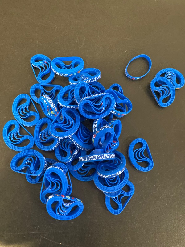 Photo 1 of 200 Pack Autism Bracelet Inspirational Autism Awareness Wristbands Colorful Silicone Motivational Wristbands for Kids Adult Man Woman Gifts