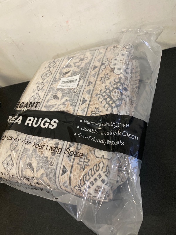 Photo 1 of 8x10 Area Rugs for Living Room,Non-Slip Backing Washable Rugs,Vintage Large Area Rug?Stain Resistant Home Decor Rug (Beige,8'x10')
