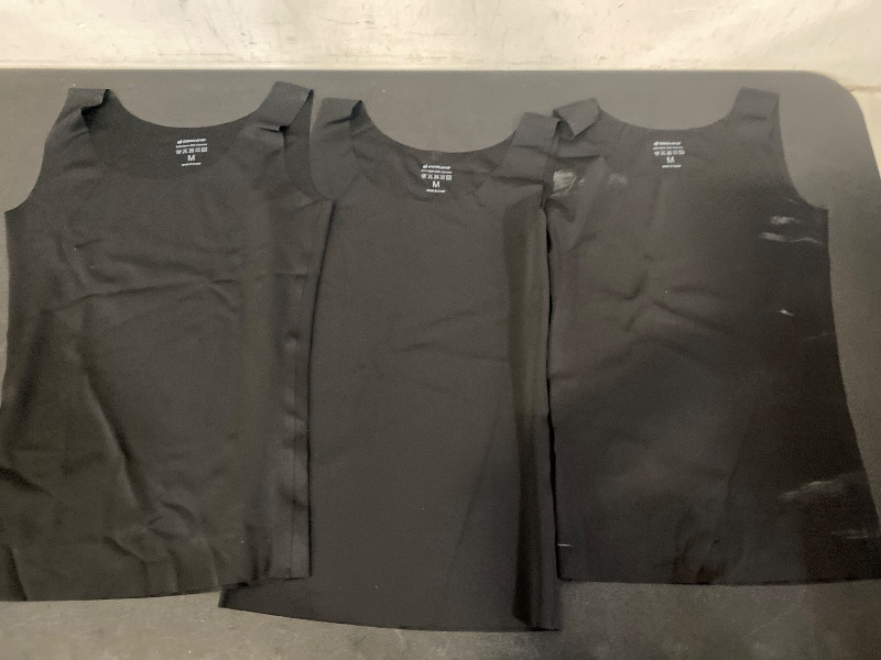 Photo 1 of M Men's 3 Pack Seamless Compression Shirt Body Shaper Vest, Ice Silk Invisible Shapewear Tank Tops