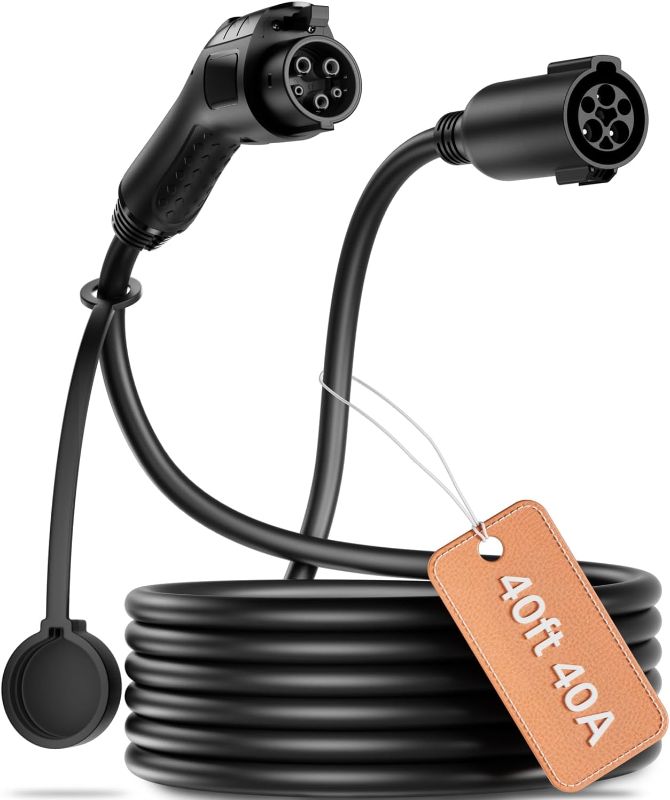 Photo 1 of J1772 EV Extension Cable 40ft,40A Safe Continuous 9.6KW Charging,Compatible with All J1772 Level 1/2 Chargers & EVs (40FT 40A)
