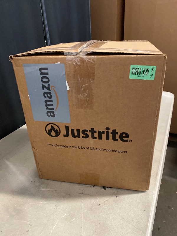 View 5 of Justrite 6 Gallon, Oily Waste Can, Hands-Free Self-Closing Cover, SoundGard™, Red - 09108