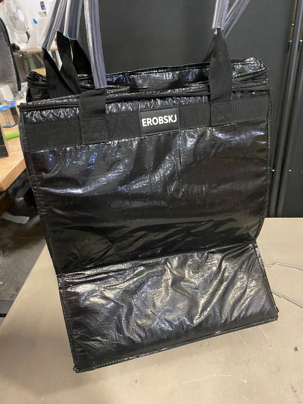 Photo 1 of (Medium,Black) Reusable Grocery Bag on Wheels, 70L Foldable Rolling Tote,Shopping Trolley, Zipper Clouser Shopping Carts for Groceries, Laundry, Camping, Moving, 4 Heavy Duty Wheels