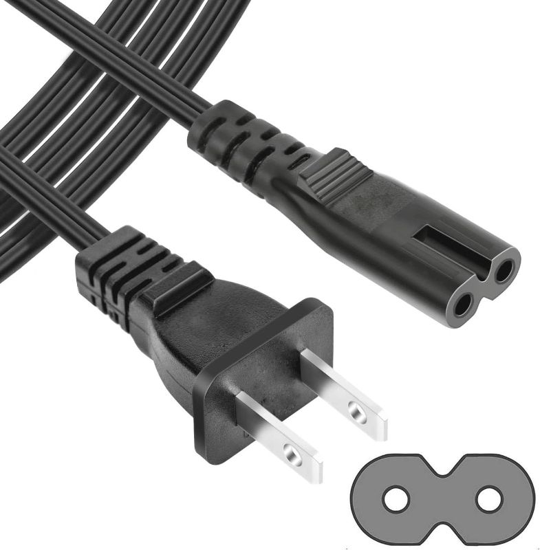 Photo 1 of Klipsch Subwoofer AC Power Cord Cable for AISAHOURSE Medela Symphony TCL Roku Sharp Insignia Hisense Smart LED LCD HD XIAOMI TV 2 Prong Power Cable