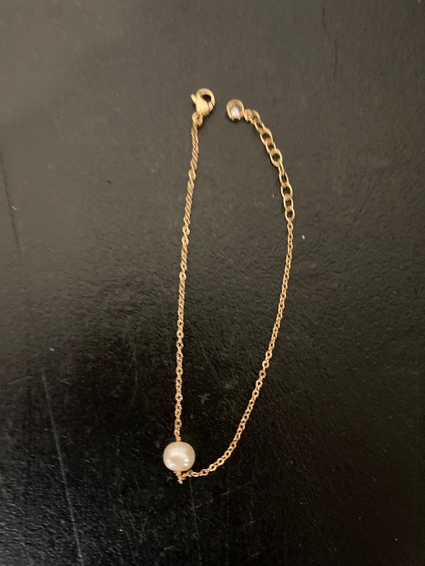 Photo 1 of Bracelet for Women 14K Gold Plated Dainty Chain Simple Jewelry Cute Handmade Minimalist for Her