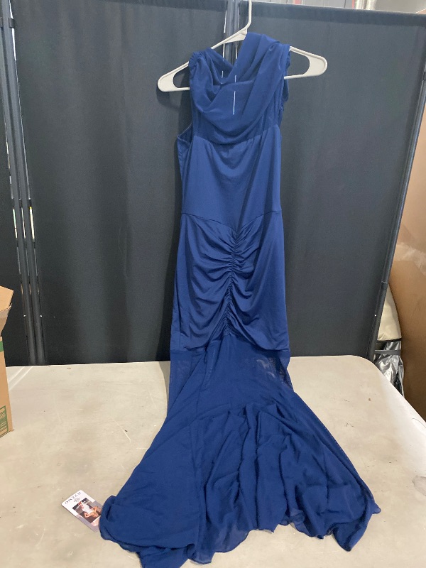 Photo 1 of M Blue Woman's Formal Wedding Guest Maxi Dress Summer Bodycon Ruched Elegant Cocktail Party Long Dresses