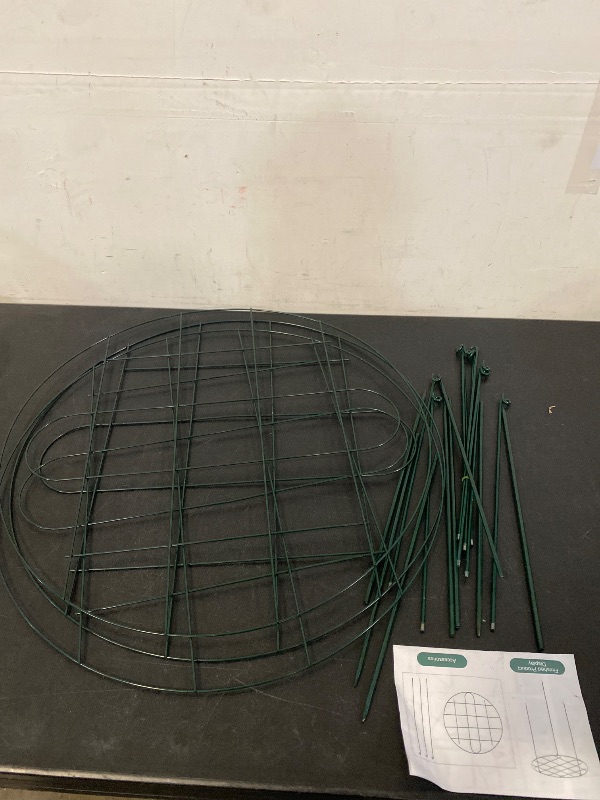 View 2 of 3 Pack 24 x 29.5 Inch Peony Cages and Supports Grow Through Plant Grid Support,Metal Plant Brace Support Peony Rings Hoops for Outdoor Plants Vegetables,Rose,Tomato,Orchids