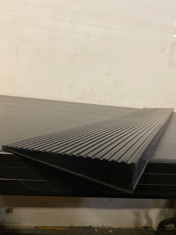 Photo 1 of 1.2" Rise Rubber Threshold Ramp for Doorways, Wheelchair Ramp for Home Entrance, Door Threshold Ramp for Wheelchairs, Walkers, Scooters, Strollers – Cuttable & Non-Slip Rubber Door Ramp