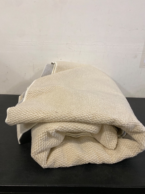 Photo 1 of 60" x 90 Washable Area Rug Soft with Knotted Look in Beige