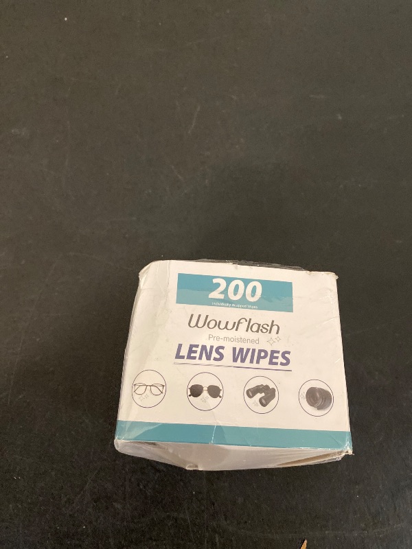 Photo 1 of 200 Count Lens Wipes for Eyeglasses, Eyeglass Lens Cleaning Wipes Pre-moistened Individually Wrapped Sracth-Free Streak-Free Eye Glasses Cleaner Wipes for Sunglass, Camera Lens, Goggles