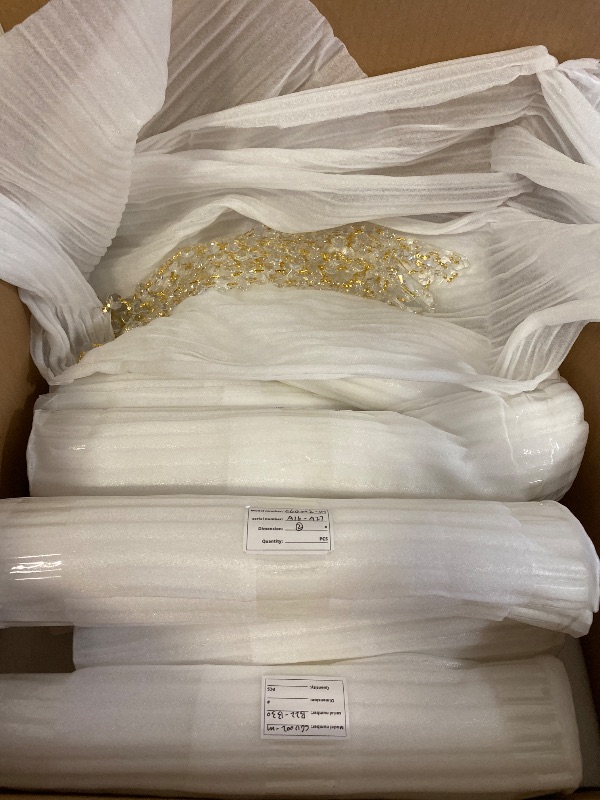 Photo 1 of High Ceiling Chandeliers for Entryway Gold Spiral Crystal Chandelier Large Foyer Chandelier 6 Lights Modern Raindrop Chandelier for Villa Staircase, K9 Pendant Light Fixtures D17.7'' x H49.2''