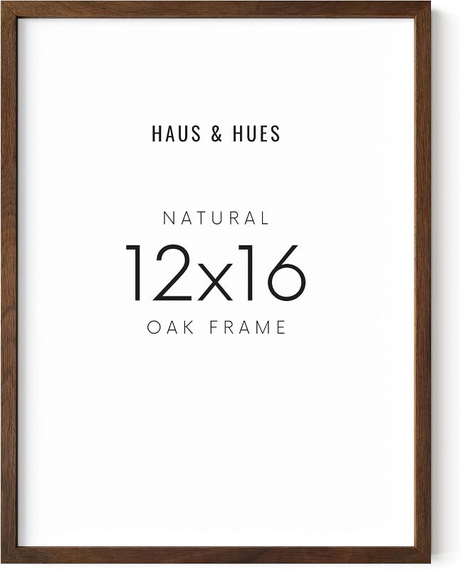 Photo 1 of 12x16 Picture Frame - Rustic Natural Wood Wall Art Display - Brown 12x16 Frame for Art Prints, Photos, Posters - Ready-to-Hang Vertically & Horizontally - Wooden Decor