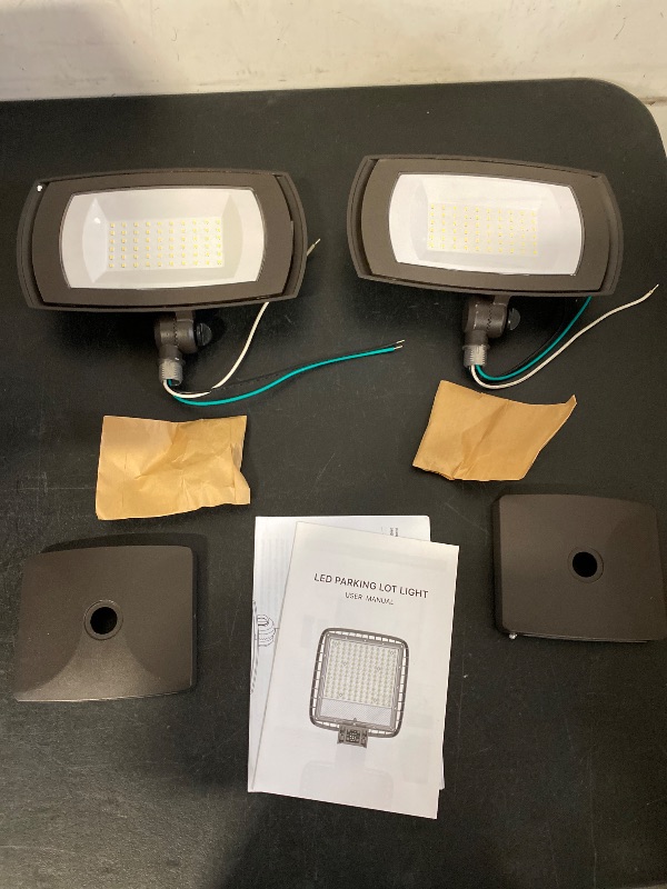 Photo 1 of 2 Pack Slim Outdoor 30W Adjustable LED Wall & Flood Light, 120V with Ceiling/Wall Mount, Fixed 4000 CCT, 3300 Lumens