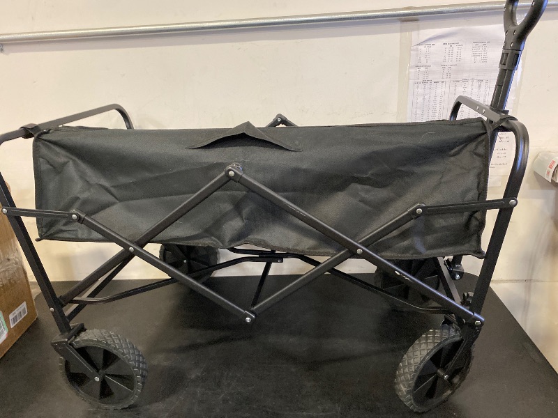 Photo 1 of Collapsible Wagon with Wheels, 220 lbs Wagons Carts Foldable Wagon Cart with Flexible Handle, Lightweight Portable Folding Utility Grocery Shopping Cart for Grocery Sports Garden Camping