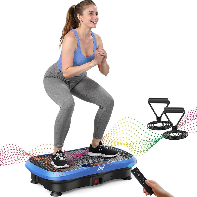Photo 1 of AXV Vibration Plate Fitness Platform Exercise Machine Vibrating Shaking Full Body Shaker Workout Vibrate Stand Shake Board Sport for Weight Loss Fat Burner for Gym Home Office