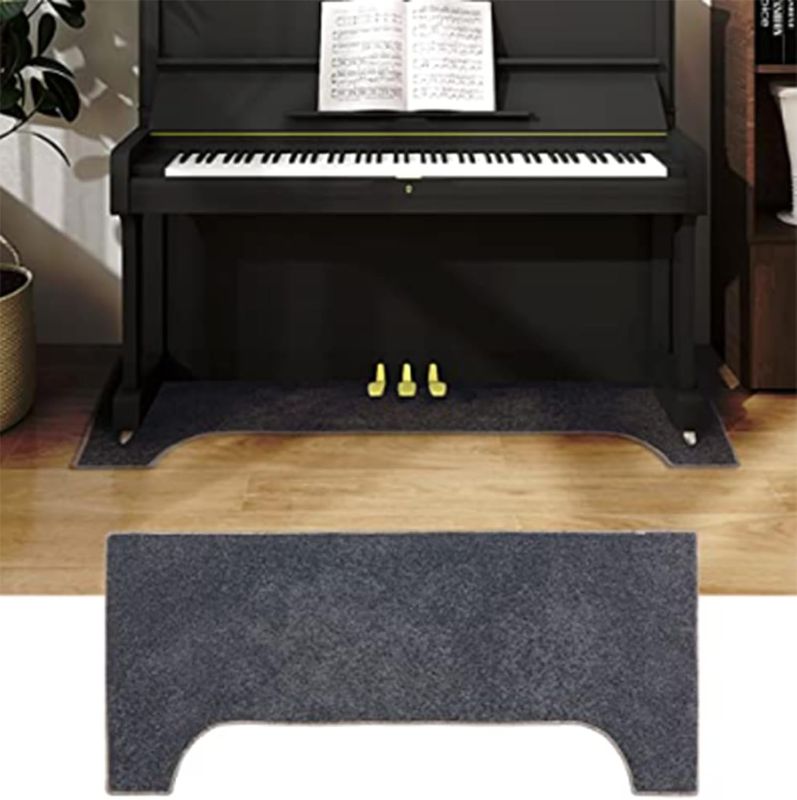 Photo 1 of Soundproof Rug for Piano, Upright Piano Carpet Protector Sound Dampening Non-Slip Carpet Acoustic Pads Sound Proof Floor Mat Soundproofing Blankets Sound-Absorbing Mat 160x70cm (Color:Grey)