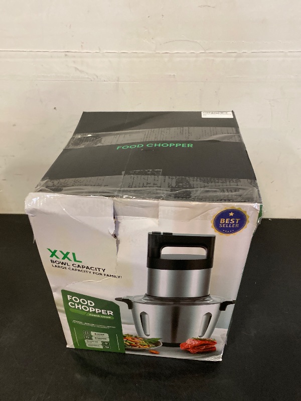 Photo 1 of Electric Large Food Processor,6L Meat Grinder Stainless Steel for Home, Heavy-Duty Meat Blender Mincer with 2 Speed& 6 Blades,1200W Electric Food Grinder Chopper for Meat,Game,Hunt & Meal Prep