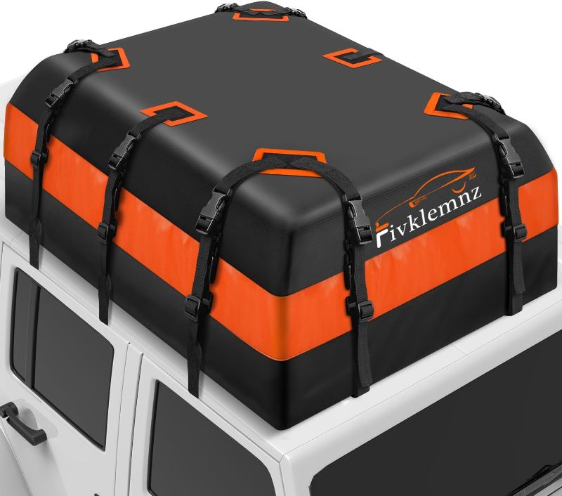 Photo 1 of 30 Cubic Car Rooftop Cargo Carrier Roof Bag Waterproof for All Top of Vehicle with/Without Rack Includes Topper Anti-Slip Mat + Reinforced Straps + 6 Door Hooks + Luggage Lock