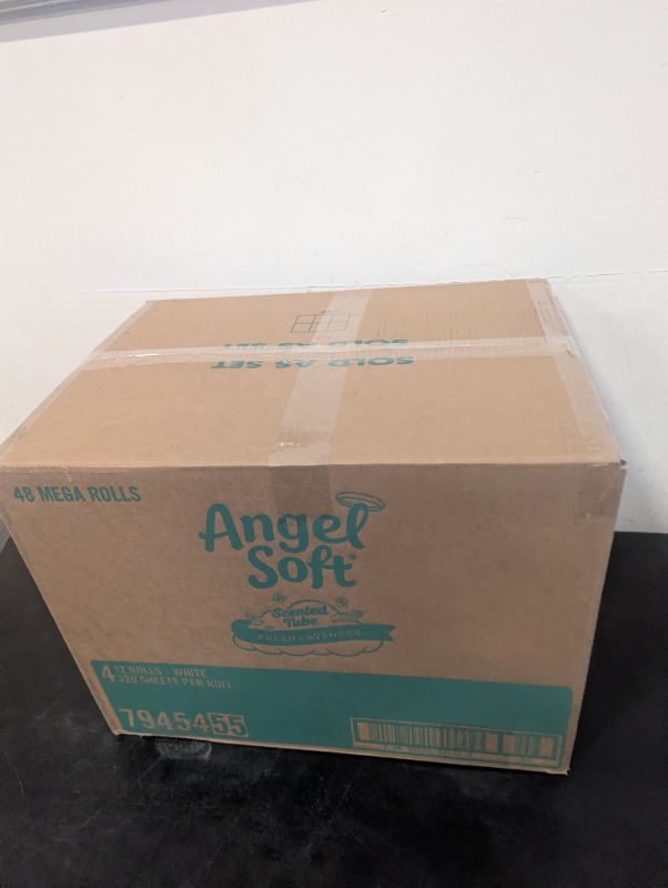 Photo 1 of Angel Soft Toilet Paper with Fresh Lavender Scented Tube, 48 Mega Rolls = 192 Regular Rolls, Soft and Strong Toilet Tissue