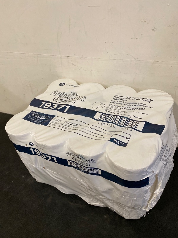 Photo 1 of Angel Soft Professional Series Compact Premium Embossed Coreless 2-Ply High-Capacity Toilet Paper by GP PRO, White, 19371, 750 Sheets Per Roll, 28 Rolls Per Case