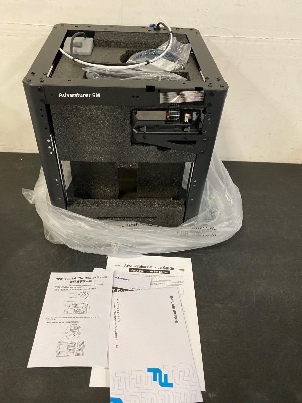 Photo 1 of FLASHFORGE 3D Printer AD5M, CoreXY 600mm/s High-Speed Printer with 1-Click Auto Leveling, High-Temp Direct Drive Extruder, 3s Quick-Swap Nozzle, 220×220×220mm Build Volume