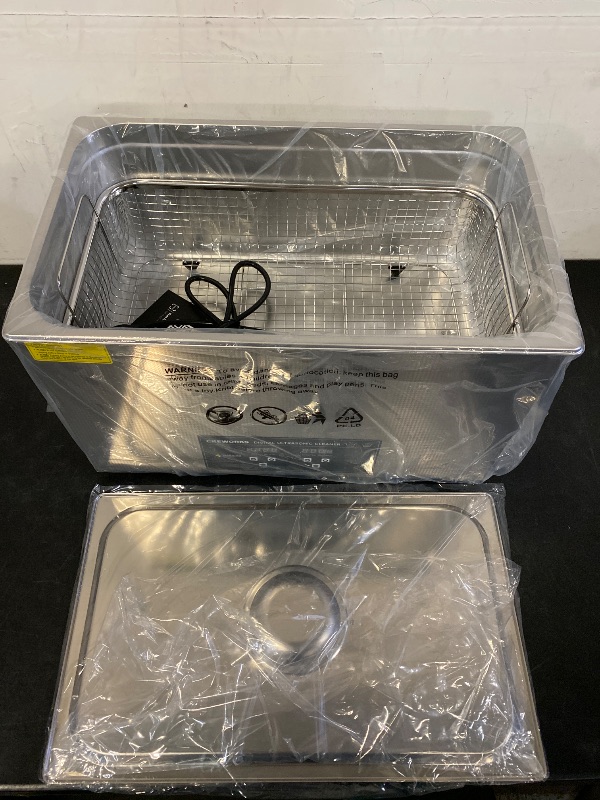 Photo 1 of 30L Digital Ultrasonic Cleaning Machine with Heater and Timer, 600W Stainless Steel Ultrasonic Cleaner Machine, 7.9 gal Ultrasonic Parts Cleaner for Retainer Glasses Auto Tool Machine Part