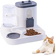 Photo 1 of Gravity Cat Feeder and Water Dispenser, 2 in 1 Automatic Cat Feeder, 2 Pack Large Capacity Self Feeding for Small Medium Dog Puppy Kitten Grey
