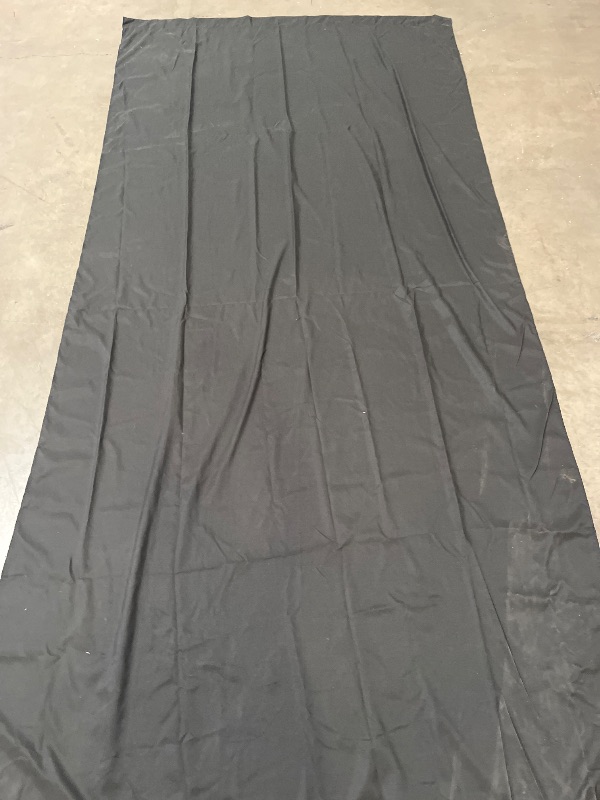 Photo 1 of 2 Piece 100% Blackout Solid Room Darkening Rod Pocket Window Curtain Panel Pair, 52" Wide x 84" Long, Black