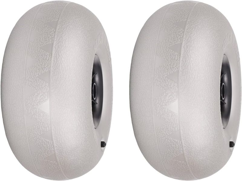 Photo 1 of 10" Balloon Wheels Beach Cart Tires, Replacement Balloon Wheels Beach Sand Tires for Kayak Dolly Canoe Carts Buggy Sand Wagon, Cart Tires Big Sand Wheels Beach Inflatable Wheels, 2-Pack