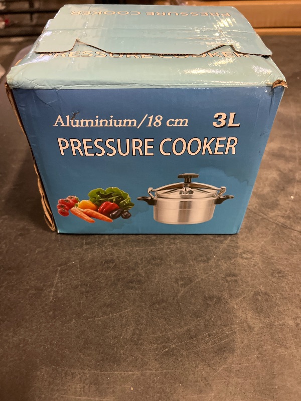Photo 1 of Aluminum Pressure Cooker, 3L/4L/5L Large Capacity Pressure Cooker for Gas Stove, Explosion Proof Pressure Canner with Easy Lock Lid, Fast Cooking Cookware (5L-22CM Bottom))