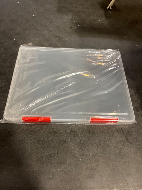 Photo 1 of 12 Pcs Clear A4 A5 File Box Document Plastic Storage Box with 48 Labels File Holder Organizer Paper Plastic Case Magazine Protector with Buckle Office School Supplies