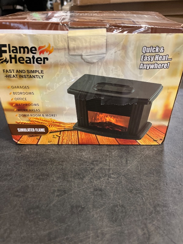Photo 1 of 3D Mini Fireplace Heater, 1000w Pocket Fireplace - 15-32? Adjustable Temperature Mini Electric Fireplace, 8h Timer, 3-Speed, Table Top Fireplace Indoor for Bedroom/Living Room/Office